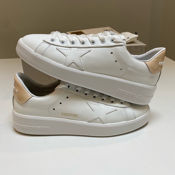 Golden Goose Pure Star Sneaker White/Creamy White Heel sz 40 NIB - Picture 9 of 10